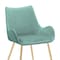 Armen Living Avery Teal Fabric Dining Room Chair with Gold Legs LCAVCHTEAL - alternate 7